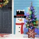 Glitzhome 36"H Metal Glittered Snowman Porch Decor