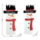 Glitzhome 36"H Metal Glittered Snowman Porch Decor