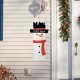 Glitzhome 36"H Metal Glittered Snowman Porch Decor