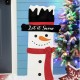 Glitzhome 36"H Metal Glittered Snowman Porch Decor