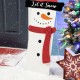 Glitzhome 36"H Metal Glittered Snowman Porch Decor