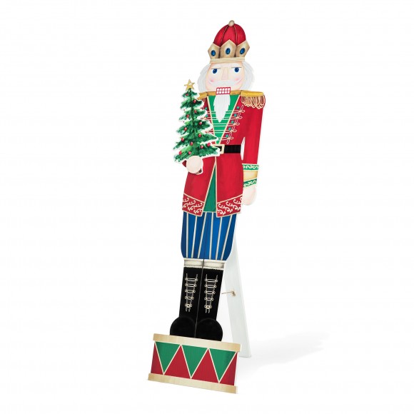 Glitzhome 42"H Wooden Nutcracker Porch Decor