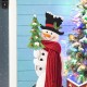 Glitzhome 32"H Metal Snowman Riding Bike Porch Decor