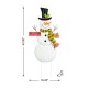 Glitzhome 40"H Metal Snowman Yard Stake