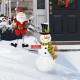 Glitzhome 40"H Metal Snowman Yard Stake