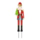 Glitzhome 43.25"H Metal Christmas Nutcracker Yard Stake or Standing Decor or Hanging Decor (Three Function)
