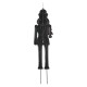 Glitzhome 43.25"H Metal Christmas Nutcracker Yard Stake or Standing Decor or Hanging Decor (Three Function)