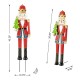 Glitzhome 43.25"H Metal Christmas Nutcracker Yard Stake or Standing Decor or Hanging Decor (Three Function)