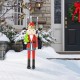 Glitzhome 43.25"H Metal Christmas Nutcracker Yard Stake or Standing Decor or Hanging Decor (Three Function)