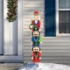 Glitzhome Set of 3 Metal Nutcracker Yard Stake or Standing Decor or Wall Decor (Three Function)