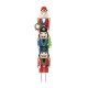 Glitzhome Set of 3 Metal Nutcracker Yard Stake or Standing Decor or Wall Decor (Three Function)