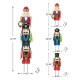 Glitzhome Set of 3 Metal Nutcracker Yard Stake or Standing Decor or Wall Decor (Three Function)