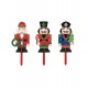 Glitzhome 20"H Wooden Nutcracker Yard Stake, Set of 3