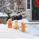 Glitzhome Set of 3 Wooden Gingerbread Man Yard Stake