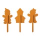 Glitzhome Set of 3 Wooden Gingerbread Man Yard Stake