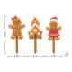 Glitzhome Set of 3 Wooden Gingerbread Man Yard Stake