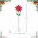 Glitzhome 42"H Metal Poinsettia Yard Stake