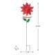 Glitzhome 42"H Metal Poinsettia Yard Stake