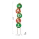 Glitzhome Set of 2 Metal Metal JOY & NOEL Ornament Yard Stake or Wall Decor (Two Function)