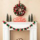 Glitzhome 2pk 6ft Christmas Multi Color Felt Garland