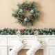 Glitzhome 24"D Frosted Ornament, Berry & Pinecone Wreath