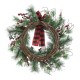 Glitzhome 24"D Frosted Berry, Pine with Bowknot Wreath