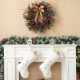 Glitzhome 24"D Frosted Berry, Pine with Bowknot Wreath