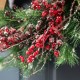 Glitzhome 24"D Frosted Berry, Pine with Bowknot Wreath