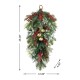 Glitzhome 26"H Berry, Pinecone and Bell Teardrop