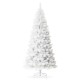 Glitzhome 8ft Pre-Lit White Pine Slim Artificial Christmas Tree with 500 Warm White Lights & Remote Controller