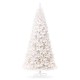 Glitzhome 10ft Pre-Lit White Pine Slim Artificial Christmas Tree with 800 Warm White Lights & Remote Controller