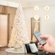 Glitzhome 10ft Pre-Lit White Pine Slim Artificial Christmas Tree with 800 Warm White Lights & Remote Controller