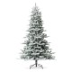 Glitzhome 7.5ft Pre-Lit Flocked Fir Artificial Christmas Tree with 700 Warm White Lights