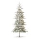 Glitzhome 8ft Deluxe Pre-Lit Flocked Fir Artificial Christmas Tree with 450 Warm White Lights & Remote Controller