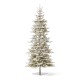 Glitzhome 10ft Deluxe Pre-Lit Flocked Fir Artificial Christmas Tree with 700 Warm White Lights & Remote Controller