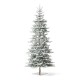 Glitzhome 10ft Deluxe Pre-Lit Flocked Fir Artificial Christmas Tree with 700 Warm White Lights & Remote Controller