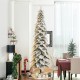 Glitzhome 11ft Pre-Lit Flocked Pencil Spruce Artificial Christmas Tree with 700 Warm White Lights