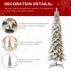 Glitzhome 11ft Pre-Lit Flocked Pencil Spruce Artificial Christmas Tree with 700 Warm White Lights