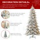 Glitzhome 10ft Pre-Lit Flocked Fir Artificial Christmas Tree with 750 Warm White Lights