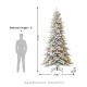 Glitzhome 10ft Pre-Lit Flocked Fir Artificial Christmas Tree with 750 Warm White Lights