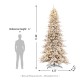 Glitzhome 11ft Pre-Lit Flocked Slim Fir Artificial Christmas Tree with 950 Warm White Lights