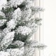 Glitzhome 11ft Pre-Lit Flocked Slim Fir Artificial Christmas Tree with 950 Warm White Lights