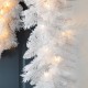 Glitzhome 9ft Pre-Lit White Pine Christmas Garland with 50 Warm White LED Lights and Timer