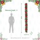 Glitzhome 9ft Pre-Lit Greenery Pine Poinsettia and Red Berries Christmas Garland with 70 Warm White Lights and Timer