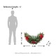 Glitzhome 3ft Pre-Lit Greenery Pine Poinsettia and Red Berries Christmas Swag with 50 Warm White Lights and Timer