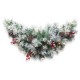 Glitzhome 3FT Pre-Lit Pinecones and Red Berries Artificial Christmas Swag With 50 Warm White Lights and Timer