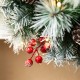 Glitzhome 3FT Pre-Lit Pinecones and Red Berries Artificial Christmas Swag With 50 Warm White Lights and Timer