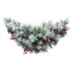 Glitzhome 3FT Pre-Lit Pinecones and Red Berries Artificial Christmas Swag With 50 Warm White Lights and Timer