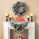 Glitzhome 3FT Pre-Lit Pinecones and Red Berries Artificial Christmas Swag With 50 Warm White Lights and Timer