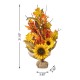 Glitzhome 21"H Fall Sunflower Leaf Table Tree